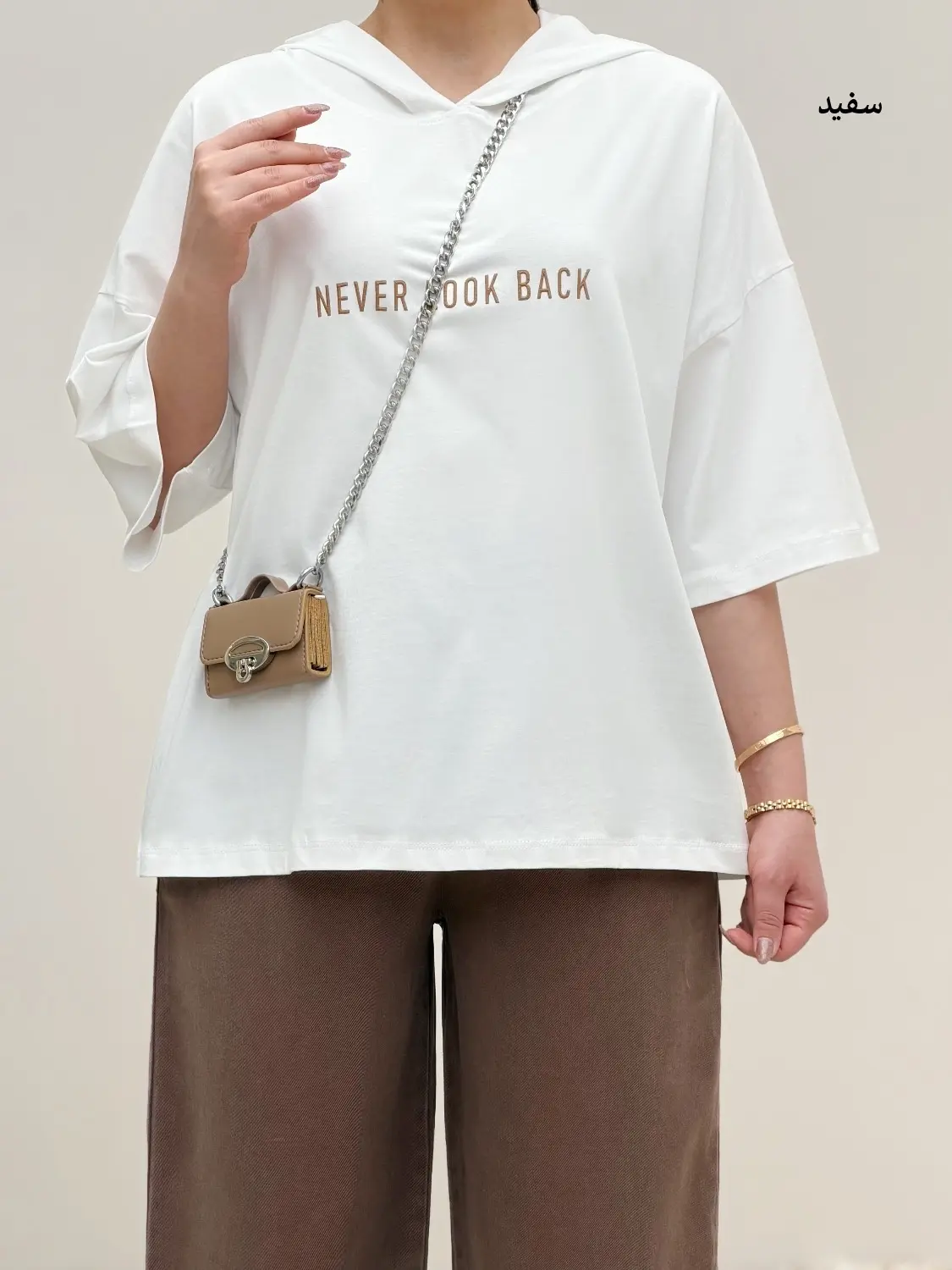 4434-تیشرت کلاهدار never